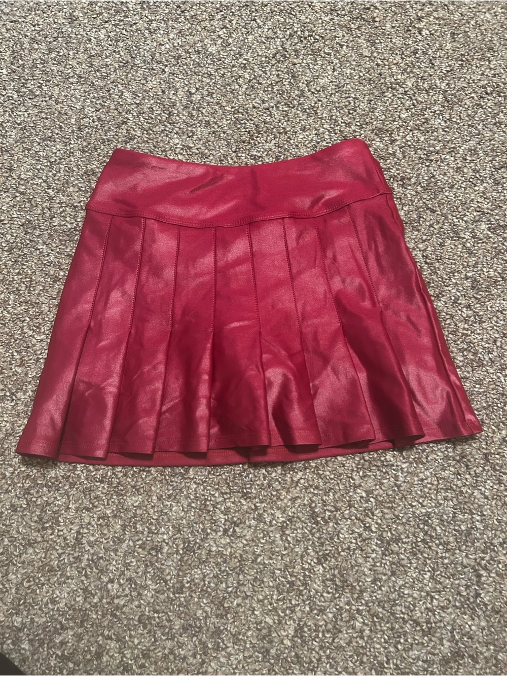 ELEVEN XS Pleated Red Women's Mini Skort Iridescent Workout Athleisure Athletic
